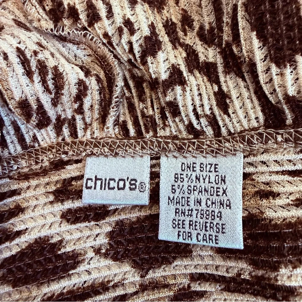 CHICO’S Animal Print Ruffle Scarf